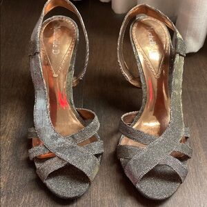 Michelle D Metallic Strappy Heels